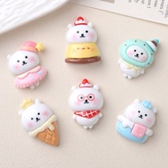 [3 #] Cartoon diy Resin Accessories Jewelry Dumb Bear Cream Glue Handmade Hair Clip Phone Case Shoe 