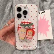 Ins Love Crying Baby Bracket Suitable for Samsung s25edge Phone Case s24fe Cute s23ultra Simple s22/