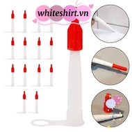 WHITESHIRT 10/20Pcs Caulking Nozzle Extension, Tube with Cover Soft and Hard Caulk Cap, Plastic Seal