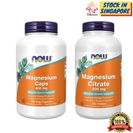 NOW Magnesium Caps / Magnesium Citrate Supplement for Bone, Nervous Health