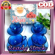 Gelas Kaca Beling Dan Tatakan 1 Set Isi Pcs Gelas Set Teh Kopi Murah Meriah Kimglass Gelas Cantik Ge