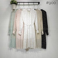 Tunik sifon plisket import motif bunga Kode: #900