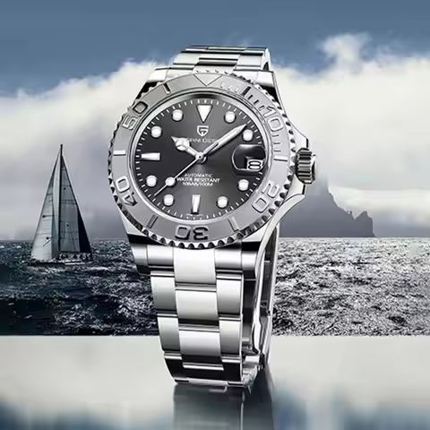 New PAGANI DESIGN 40mm Men's Wristwatch 100M Waterproof Mechanical Watches Ceramic bezel Sapphire Gl