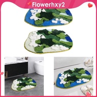 [Flowerhxy2] Bath Rug Anti Slip Absorbent Mat for Room