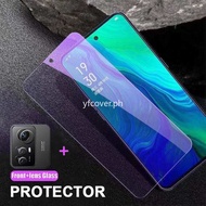 Redmi Note 12s Tempered Glass For Redmi Note 11s 10s 9s 12 11 10 9 Pro Max Pro+ 5G Anti Blue Ray Light 2 in 1 Screen Protector Camera Lens Glass Film