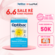 Men vi sinh Optibac Babies & Children hỗ trợ tiêu hóa tăng cường miễn dịch cho bé từ 0 - 12 tuổi hộp