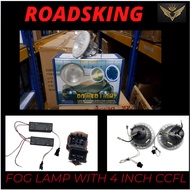 [ FREE BULB H1 ] 4 INCH PROJECTOR DAY LIGHT FOG LAMP CCFL UNIVERSAL MYVI WAJA WIRA SAGA ALZA BEZZA