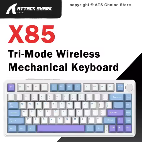 ATTACK SHARK X85/X85Pro Hot Swappable Wireless Mechanical Gaming Keyboard Macro RGB Bluetooth Tri-Mo