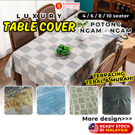 SUPERSAVE Table Cover Table Cloth Alas Meja Tebal Lapik Meja PVC Table Mat Kain Lapik Meja Makan