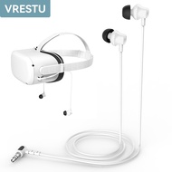 【A PRETTY】 Gaming Headphone for Oculus Quest 2 VR Headset 3D Deep Bass Wired Earphone In-ear Earbuds Noise Isolation Accessories