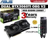 VGA (การ์ดแสดงผล) ASUS DUAL RTX3060TI O8G V2 - 8GB GDDR6 256BIT (LHR) ประกัน 3 ปี *ของแท้*