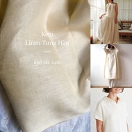 [113] Tung Korea Linen Fabric 150gsm Genuine Cool, High Quality On Shirt, Skirt, Dress, Set (Sale Price 0.5m)