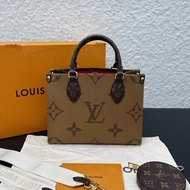 99新LV路易威登經典老花Onthego 小號托特包