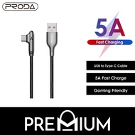 PRODA 1M PD-B62a Choker 5A Data USB to Type C Fast Charge Cable Compatible with Samsung S22 S21 S20 plus ultra Note 10 S10 S10e Note 9 Pro Xiaomi iPad Pro Air Huawei Pro P40 P30 Mate 30