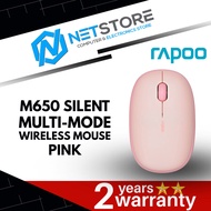 RAPOO M650 SILENT MULTI-MODE WIRELESS MOUSE - PINK - RP-M650ST-PK