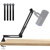 Low Profile Mic Arm, Boom Arm for HyerX QuadCast, Blue Yeti, Fifine AM8, HyperX SoloCast and etc, Mi