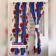 CHRISTMAS DESIGN kurtina pangbintana 1.5mx6ft/ door size curtain 7ft/ christmas curtain decor