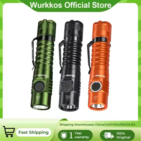 Wurkkos FC11C Flashlight Nippon Chemical 519A Mountaineering Edition 18650 Battery Max Output 1200 L