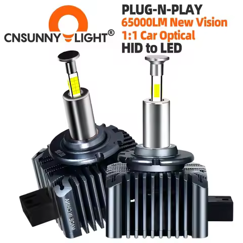1:1 Car Optical Powerful Copper Pillar RD50 HID To LED Super Bright 65000LM 55W Bulb D1S D3S D2S D4S