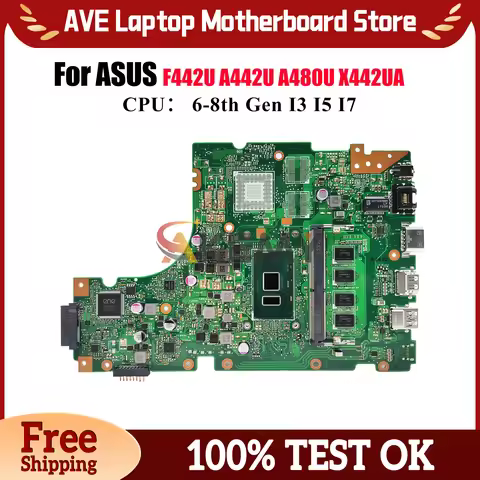X442UA Laptop Motherboard For ASUS X442UNR A480U X442UAR X442URR A442U F442U X442UQ X442U X442UR X44
