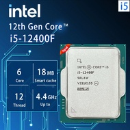 Intel Core i5-12400F i5 12400F 2.5 GHz 6-Core 12-Thread CPU Processor 10NM L3=18M 65W LGA 1700 New b
