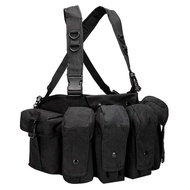 กลางแจ้ง Rig Hunting เสื้อกั๊ก Molle Pouch Simple Military เสื้อกั๊กยุทธวิธี Magazine Pouch Carrier 