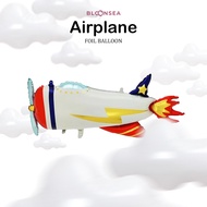 Air Plane Foil Balloons Retro Matte Sky Clouds Aviation Air Asia Aircrafts Theme Flying Aeroplane Ka