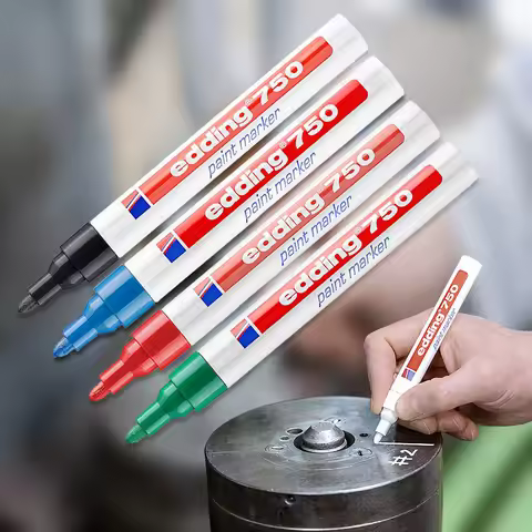 Gold 2MM Alcohol-proof Glass Ceramic High Temperature Industrial Marker Color Paint Pen Edding 750 B