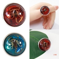 10MK Stylish Round Scorpion Rings Adjsuatble Opening Rings Resin Statement  Unique Finger Jewellery 