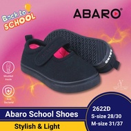 100% Original ABARO 2622D Black School Shoes Canvas Pre-School | Primary Girl ABARO