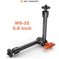 K&F Concept MS-32 Magic Arm 9.8 Inch 1/ 4" Screw Camera Mount Arm 360 Ball Head