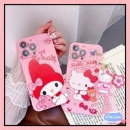 Cartoon Melody Case For OPPO A57 2016 A39 A12 A7 A5S A12E A3S A37 Neo 9 R17 R15 R11S R11 R9 HelloKitty Phone Case With Melody Hello Kitty Key Pendant Soft Cover