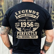 Men's cotton T-shirt Vintage 1956 69th Birthday Men's Tees Birthday Made in 1956 Shirt of Dad Legend