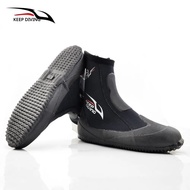 KEEP DIVING แท้ 5 MM Neoprene รองเท้ายืดหยุ่น Scuba รองเท้าอุ่นรองเท้านุ่มสำหรับ Spearfishing Kyakin