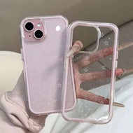 Bintang dengan Reka Bentuk Berongga Phone Case For iPhone 17 16 15 14 13 12 Pro Max Candy Color Fram