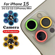 Luminous Camera Protector for iPhone 15 14 13 12 Pro Max 13 12 Mini Ring Glass Cover for iPhone 11 Pro Max Camera Lens Cover Protective Cap