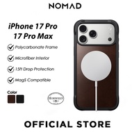 NOMAD Rugged Leather Case for iPhone 17 Pro 6.3" / Pro Max 6.9" | Horween® Leather | 15ft Drop Prote