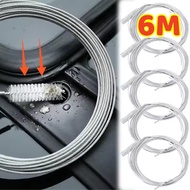 Flexible Stainless Steel Car Drain Pipe Unclogger 1.5/3/6m Long Auto Glass Sunroof Cleaning Brush Ai