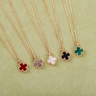 Van Cleef & Arpels Clover mini Necklace Rose Gold Girls Valentine's Day Gift Ladies Clavicle Chain