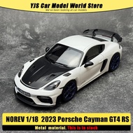 NOREV 1/18 scale New 2023 Porsche Cayman GT4 RS Metal diecast model Car Sports car model Static disp