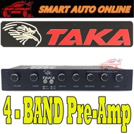 TAKA 4-Band Pre-Amp with Subwoofer Output