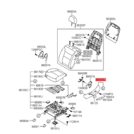 For Sorento 2010-2015 88160-1U020J7 Left Driver Side Seat Outer Cover Adjustment Switch Guard Beige