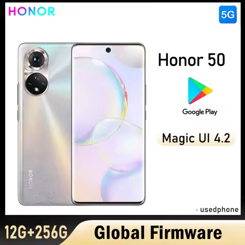HONOR 50 5g Smartphone Global firmware 6.57-inch 4300mAh rear camera 108MP RAM 12GB ROM 256GB used p