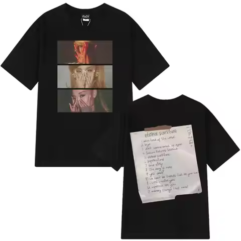 Ariana Grande Eternal Sunshine Inspired Album Vintage Tees Men's Women Fashion T Shirt Summer Cotton