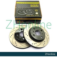 PERODUA ALZA 2008-2013 - FRONT NYCO DRILLED SLOTTED BRAKE DISC ROTOR (2pcs) NY-02-DF7902-P+