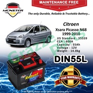 Münster Robust MF CMF DIN55 | DIN55L | 55559 55AH Car Battery Bateri Kereta Citroen Xsara Picasso VT
