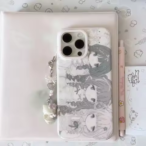 Cute Japanese Girl Anime Kawaii Creative INS Phone Case For iPhone 16 E 15 14 13 12 11 Pro XS Max 7 