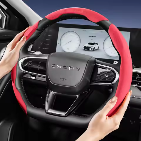 Suitable for Chery Sports Suede Steering Wheel Cover, Split Snap-On Anti-Slip Style, for Models Like