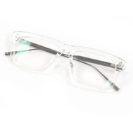 狀況極佳的DITA LATARO 方形鏡框眼鏡，DTX461-A-03，淨CLEAR槍灰色，尺寸 53□17-145，示範鏡片，附防塵袋，日本製造。