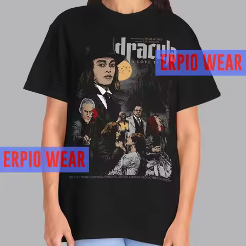 Dracula A Love Tale 2025 Movie T shirt Bram Stoker amp Luc Besson Horror Film vintage Washed Stylish